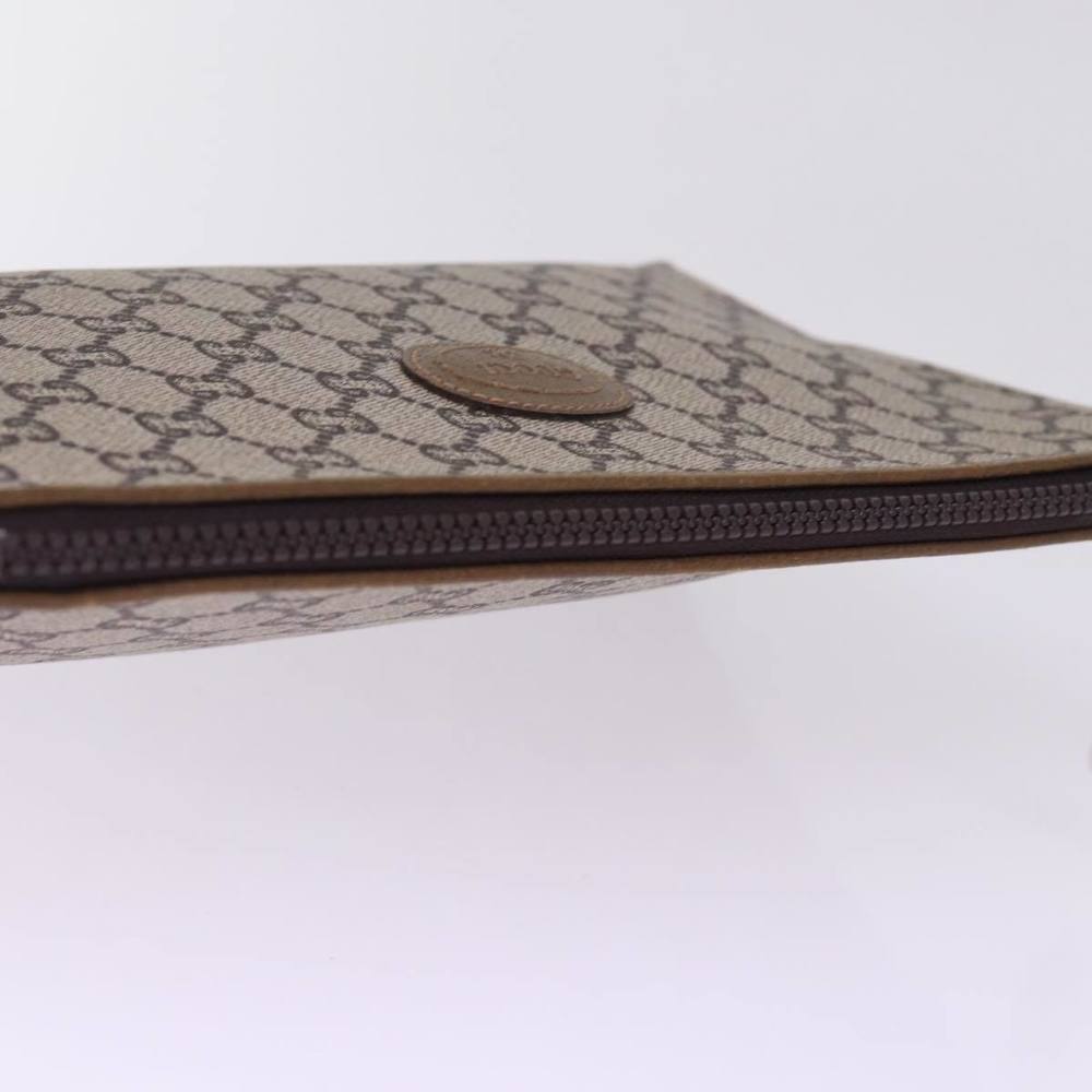 GUCCI GG Plus Supreme Clutch Bag PVC Beige Auth 78609 - Picture 6 of 16
